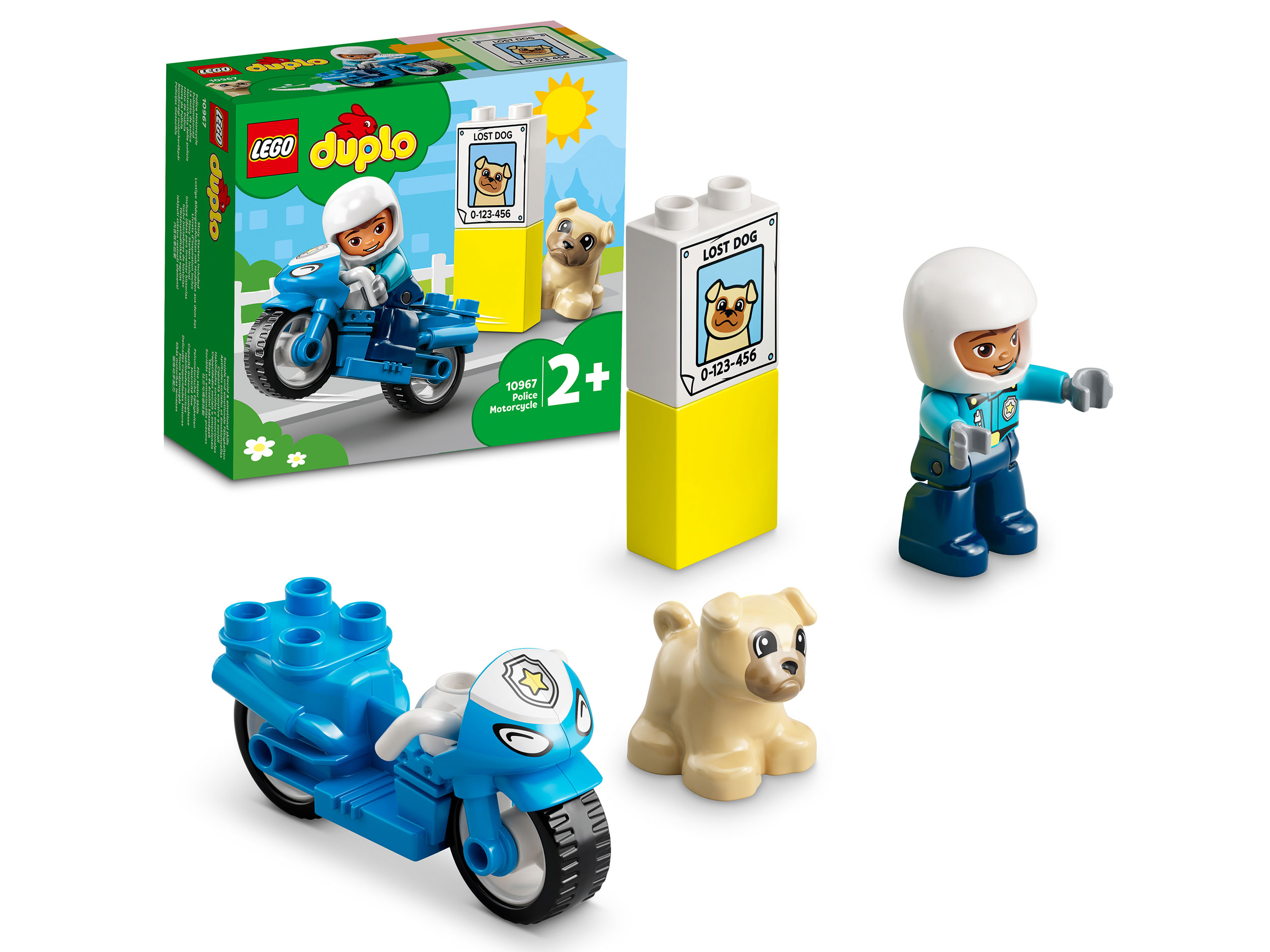 Конструктор LEGO DUPLO Town Полицейский мотоцикл 5 дет. - фото 1