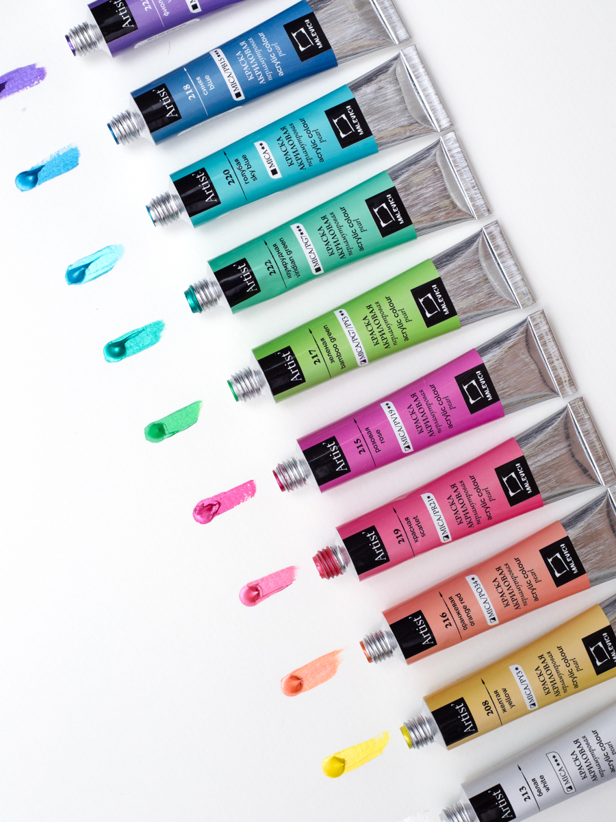 Краски акриловые Малевичъ 12 цв. - фото 9