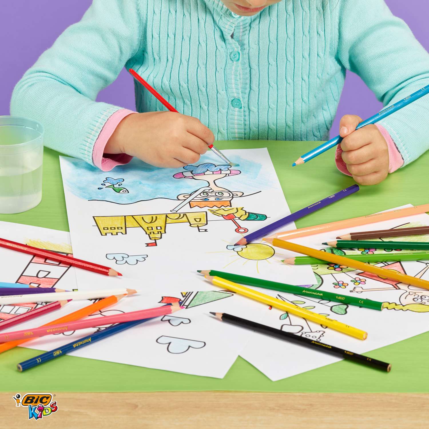 Карандаши акварельные BIC 24 шт. - фото 5