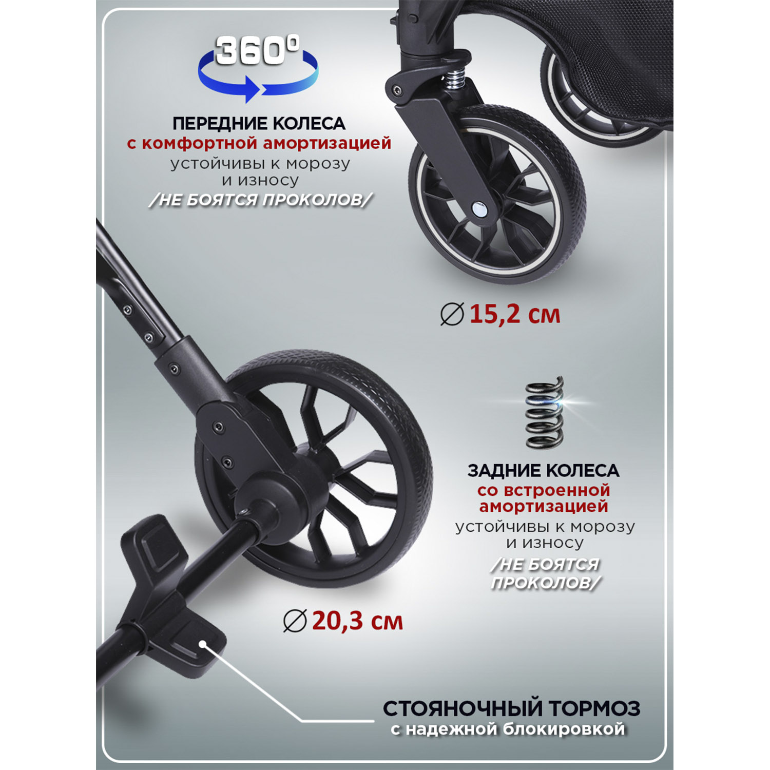 Коляска прогулочная BabyCare Venetto Изумрудный голубой - фото 5