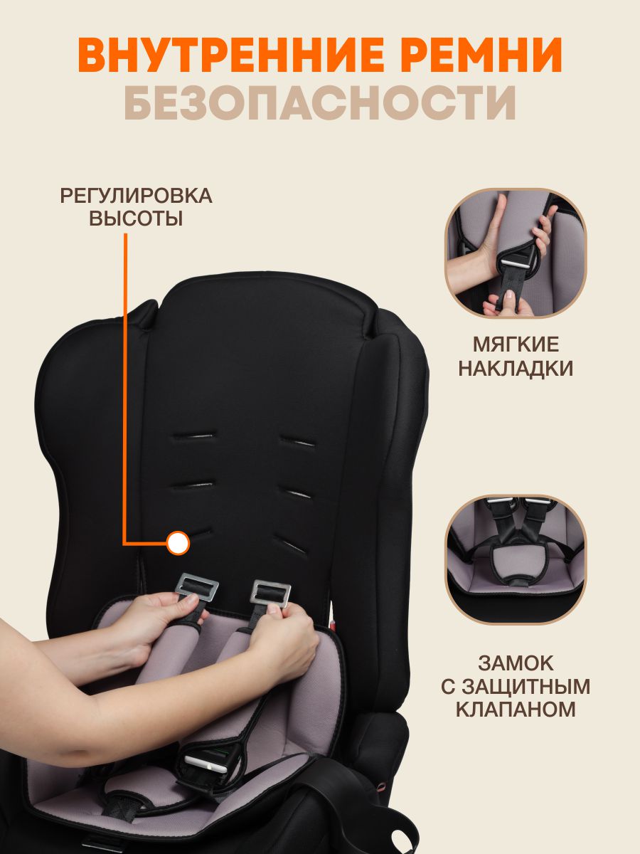 Автокресло ZLATEK Atlantic lux 1/2/3 (9-36 кг) фиолетовый - фото 5