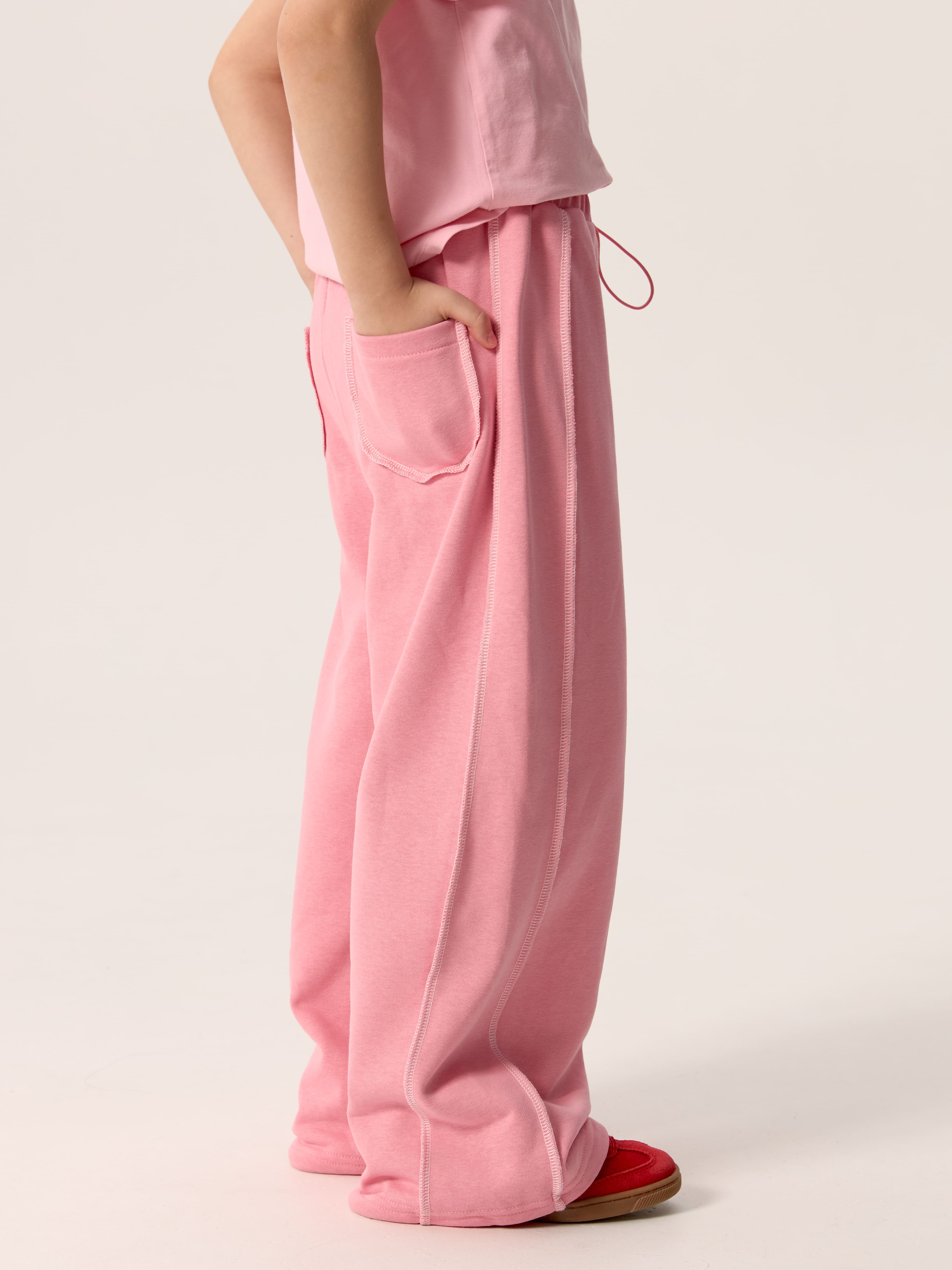 Брюки OZITI KIDS ok010267/розовый - фото 4