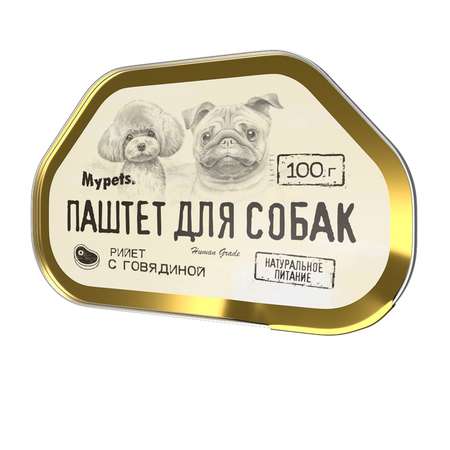 Корм для собак Mypets 100г с говядиной