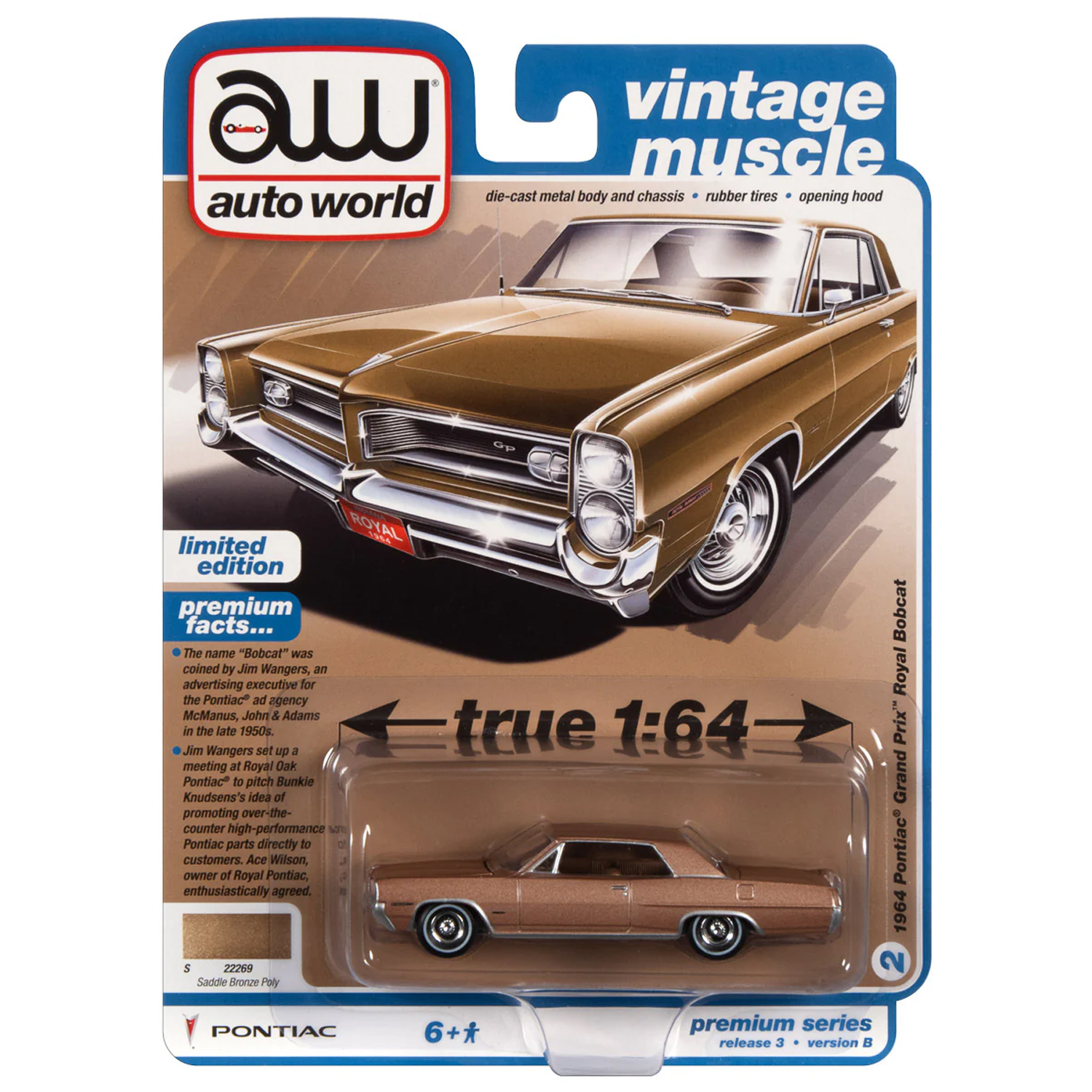 Автомобиль Johnny Lightning 1:64 AW64372-R3VB-N2 - фото 4