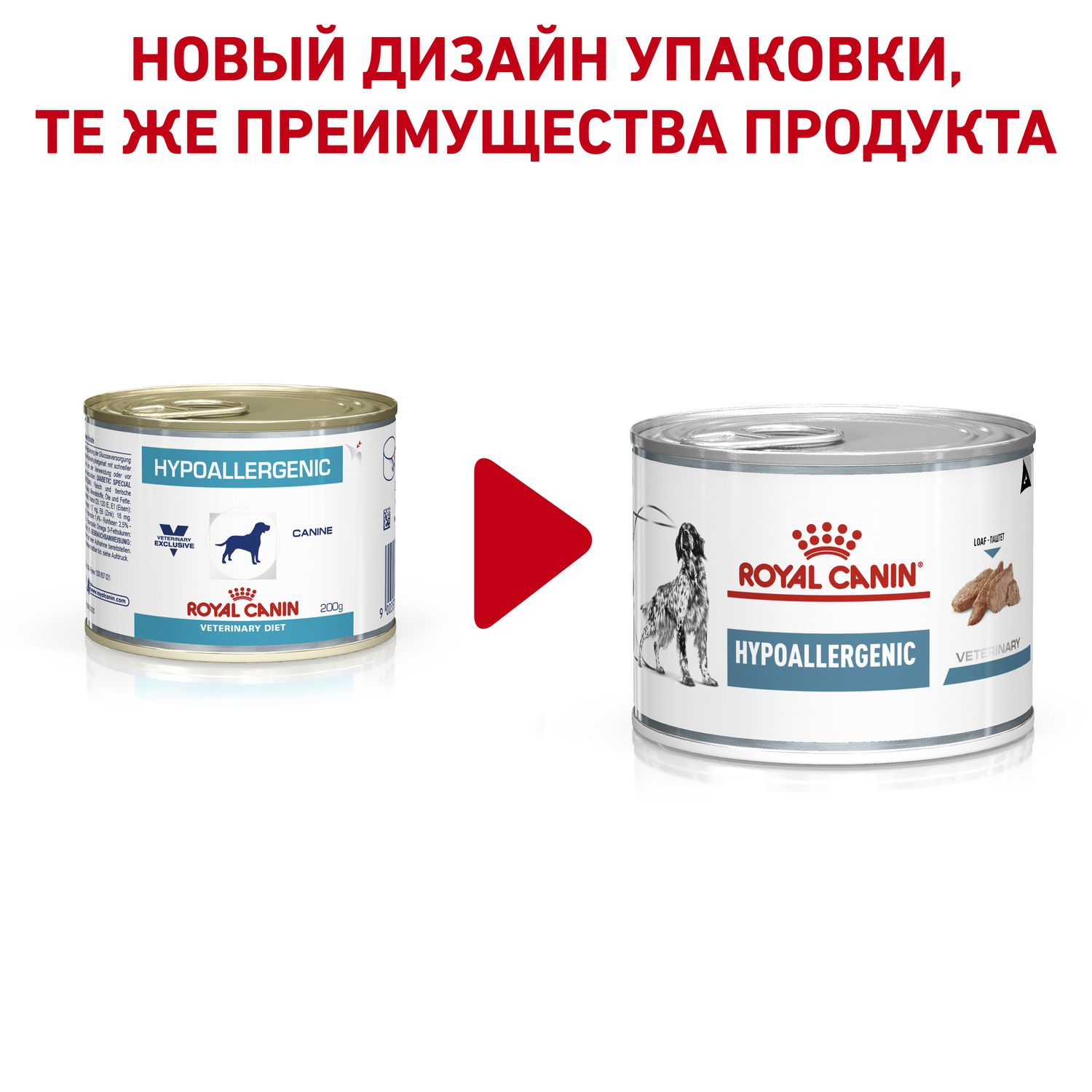 Корм для собак ROYAL CANIN Hypoallergenic при аллергии и заболеваниях кожи или непереносимости консервированный 200г - фото 2