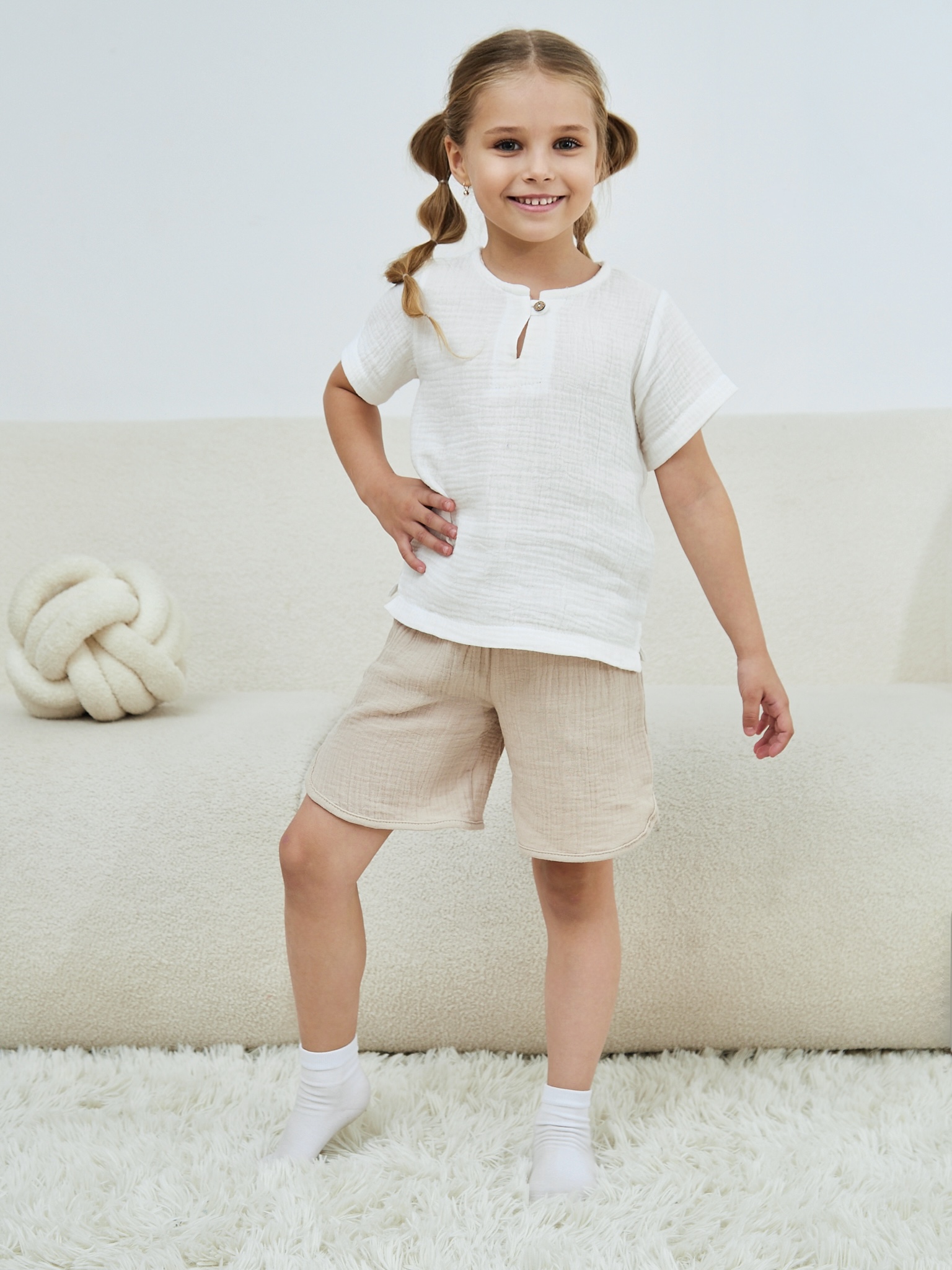 Шорты MOUN Шорты_муслин_бежевый - фото 14