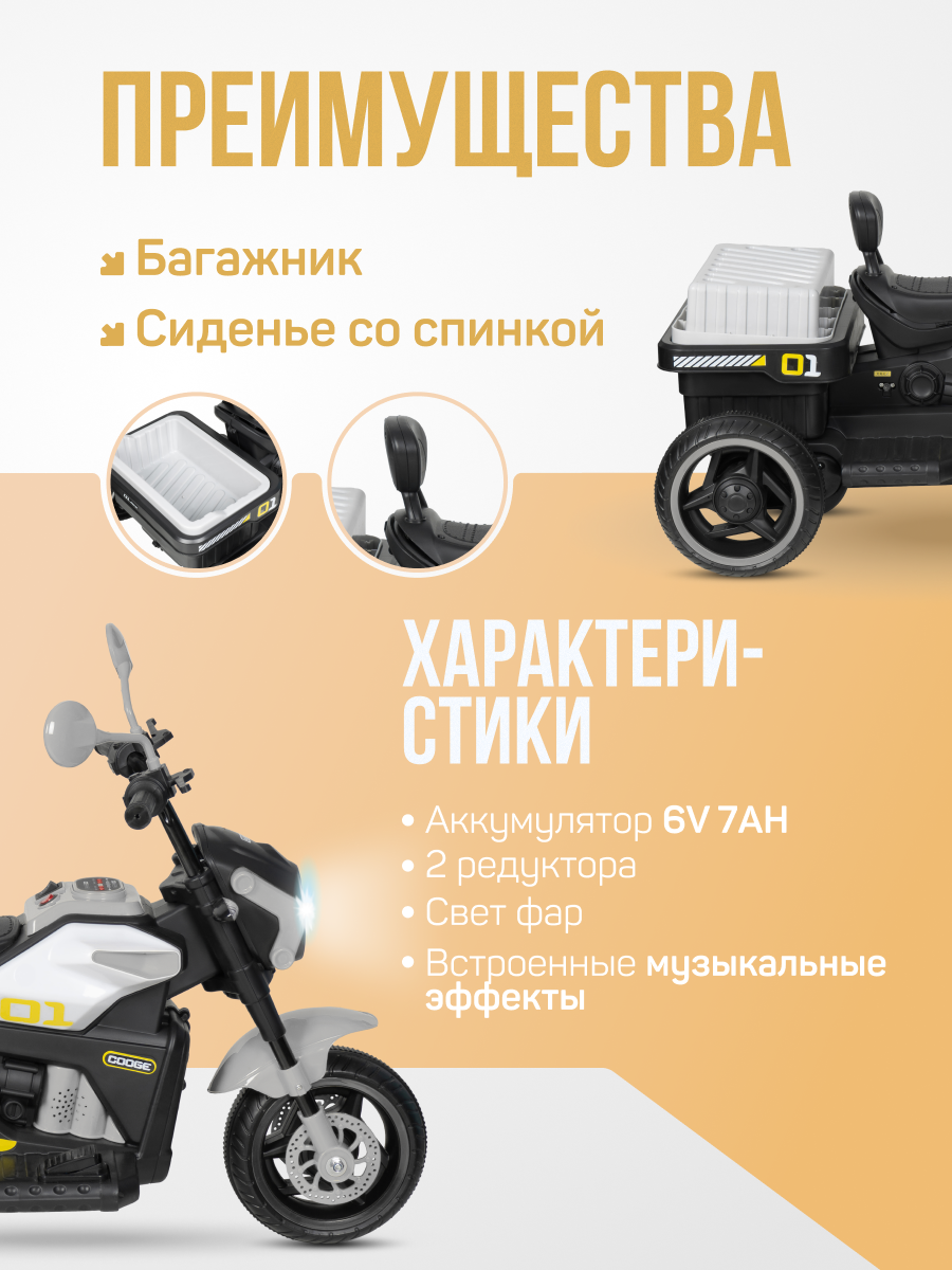 Электромотоцикл Farfello SR9858 - фото 3