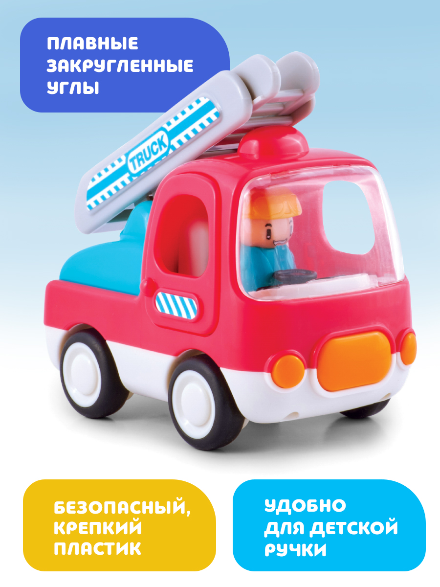 Пожарная машина ОМ ЭНД МОМ инерционная для малышей - фото 7