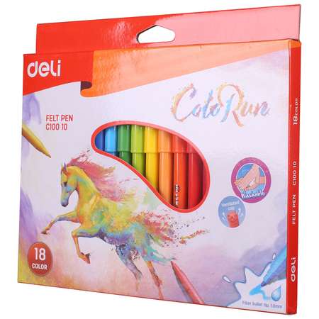 Фломастеры Deli 18 цв.