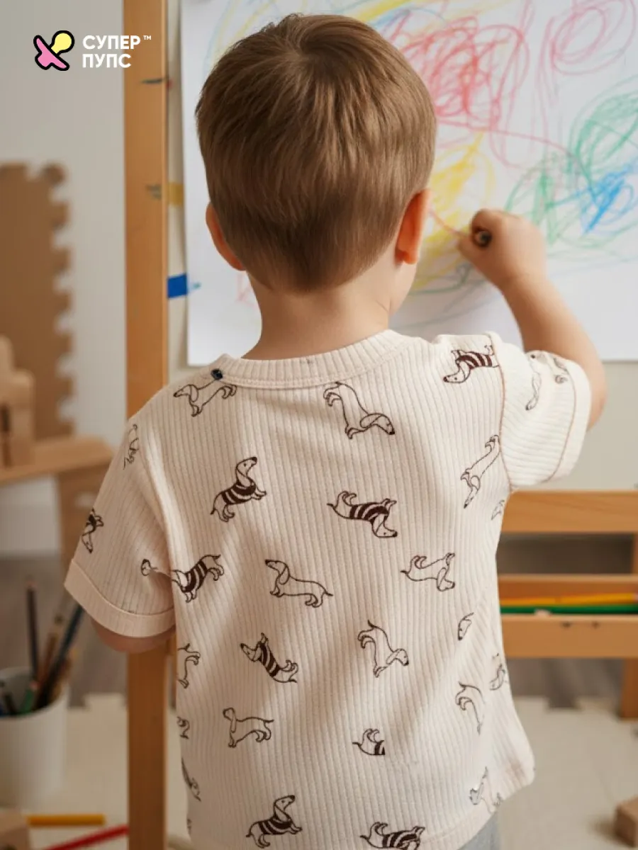 Футболка 4 шт Супер Пупс нбр/4пр/футб/КН/2026/унисекс - фото 23