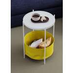 Стол журнальный LAVARIS Элдэй CUBA SUNNY Желтый/белый муар