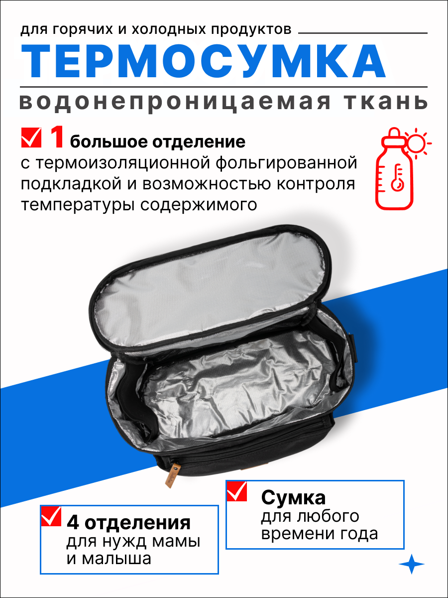 Сумка для бутылочки StrollerAcss черный - фото 5