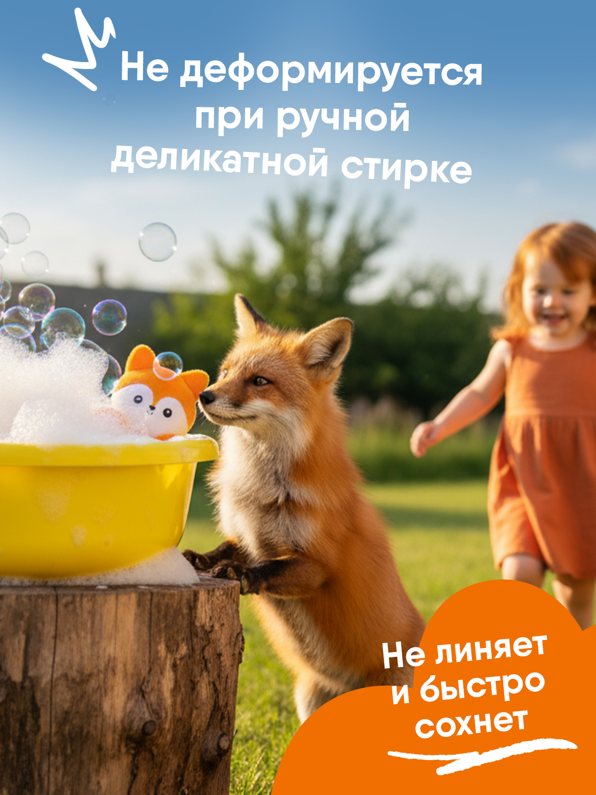 Игрушка Мякиши погремушка Лисичка Апельсинка - фото 4