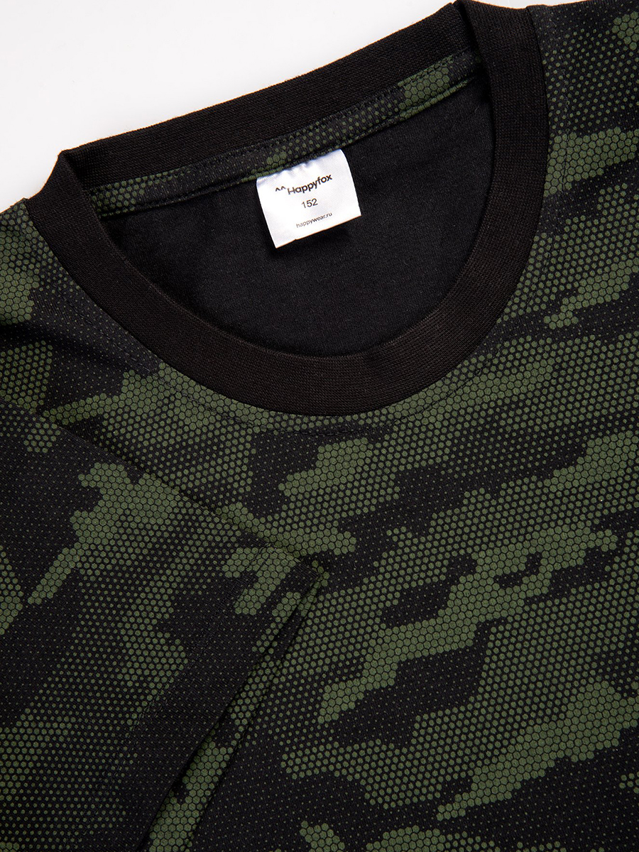 Футболка HappyFox HF9114соты.т.зеленый - фото 7
