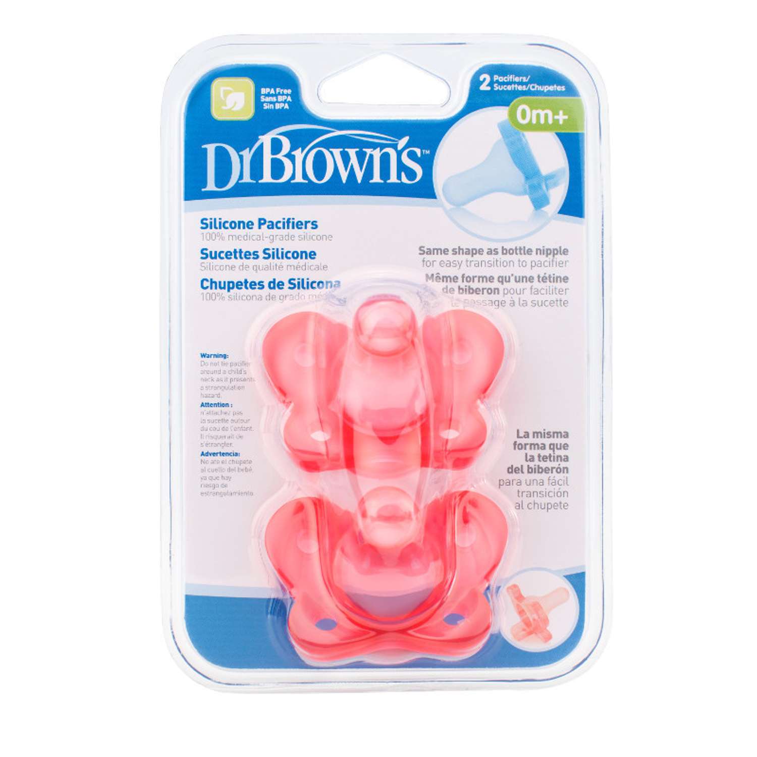 Пустышка Dr Browns силикон от 0 мес. 2 шт. - фото 7