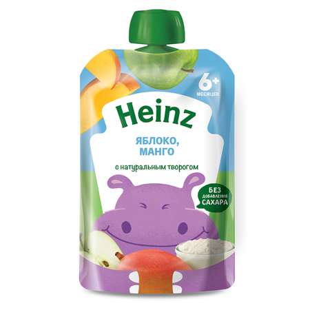 Пюре Heinz яблоко-манго-творог 90г с 6месяцев