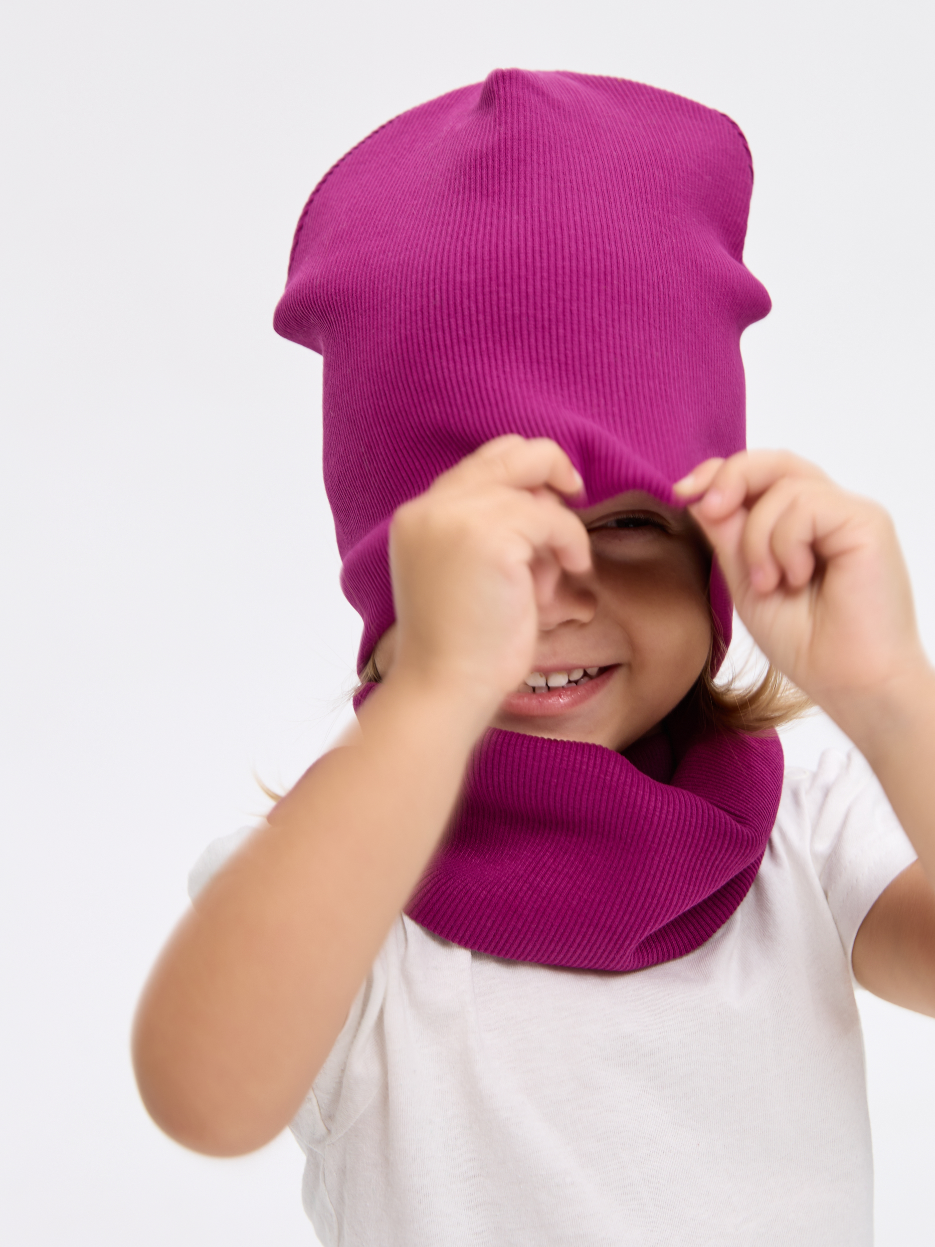 Шапка и снуд Лапушка 0258 вишневый - фото 9