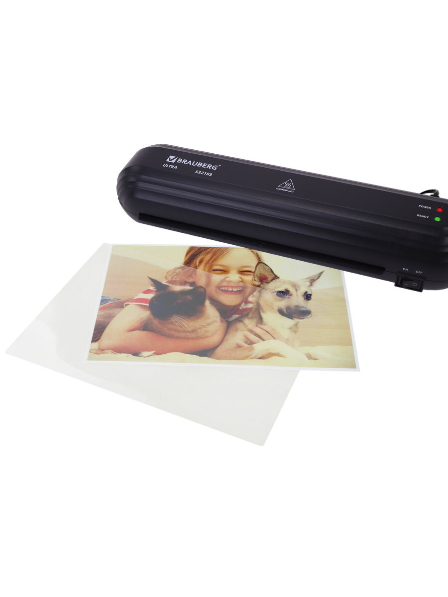 Ламинатор бумаги Brauberg для офиса и дома A4 60-150 мкм 30 см/мин - фото 11