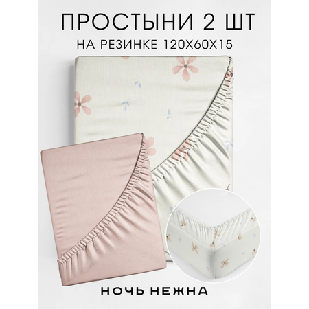 Набор простыней детских Ночь Нежна Майли 120х60х15 - 2 шт.