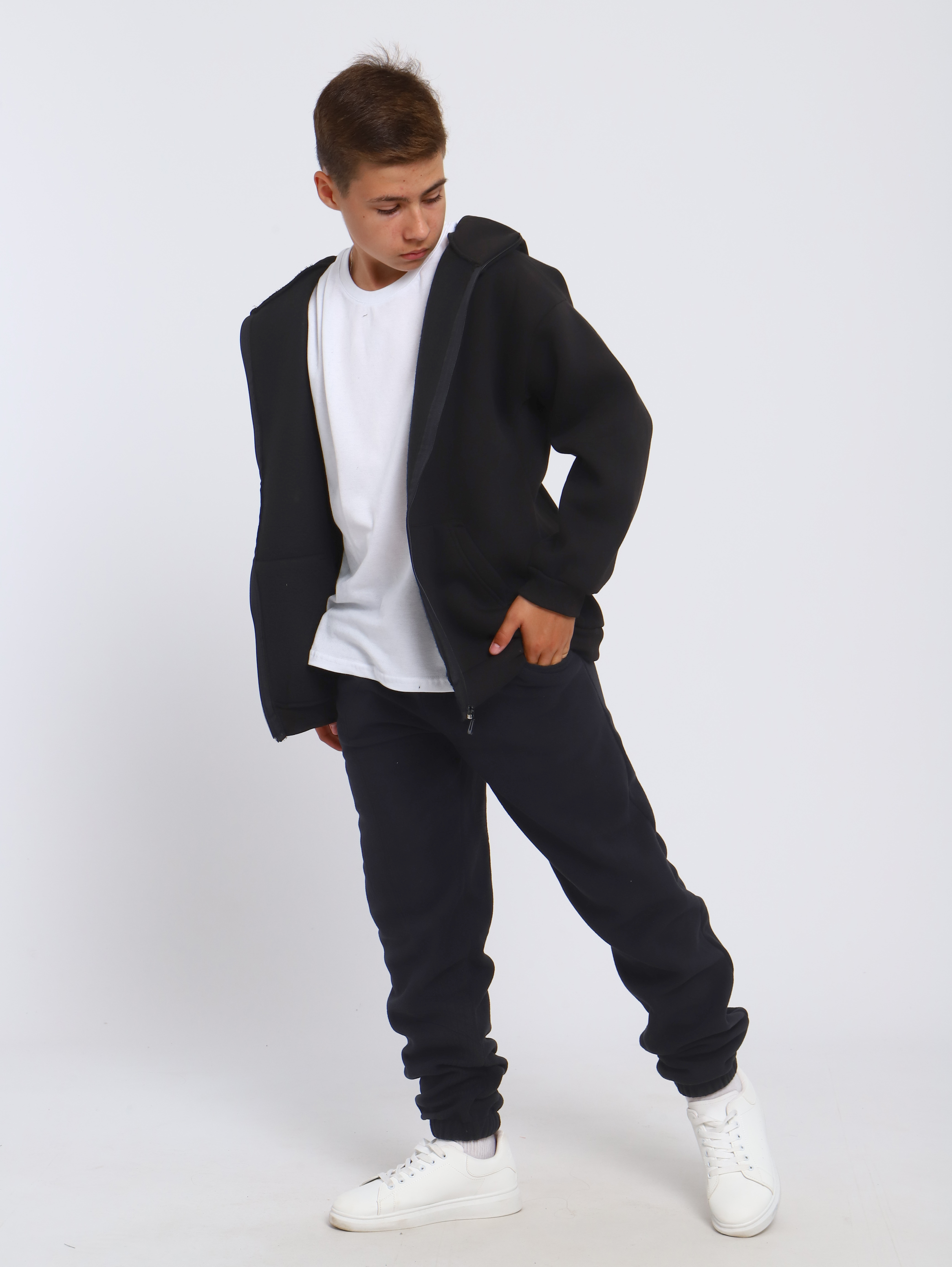 Толстовка ЛАДОШКИ Толстовка Арктика черный - фото 12