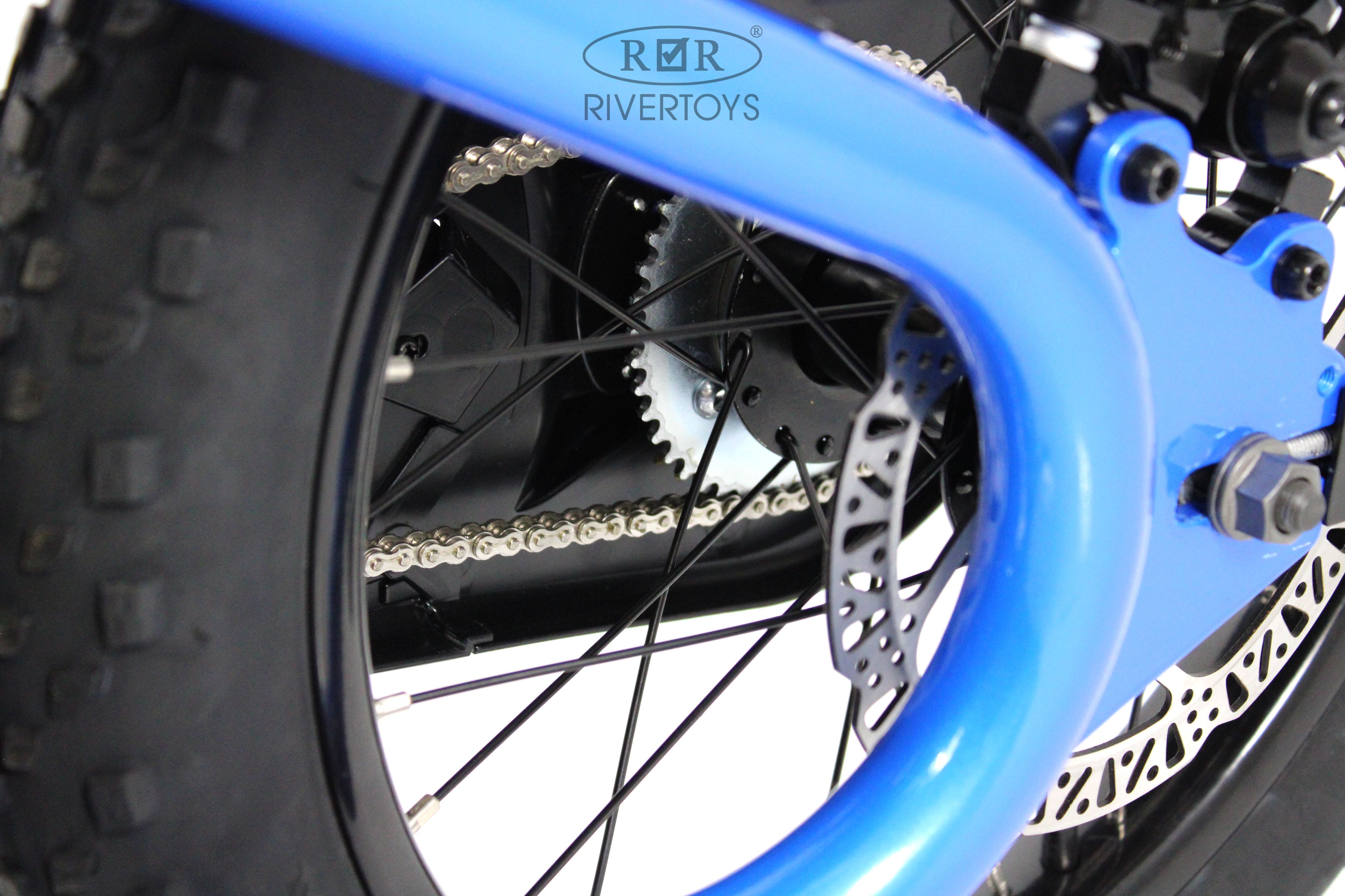Электромотоцикл RIVERTOYS A001AA-MOTO-BLUE - фото 12
