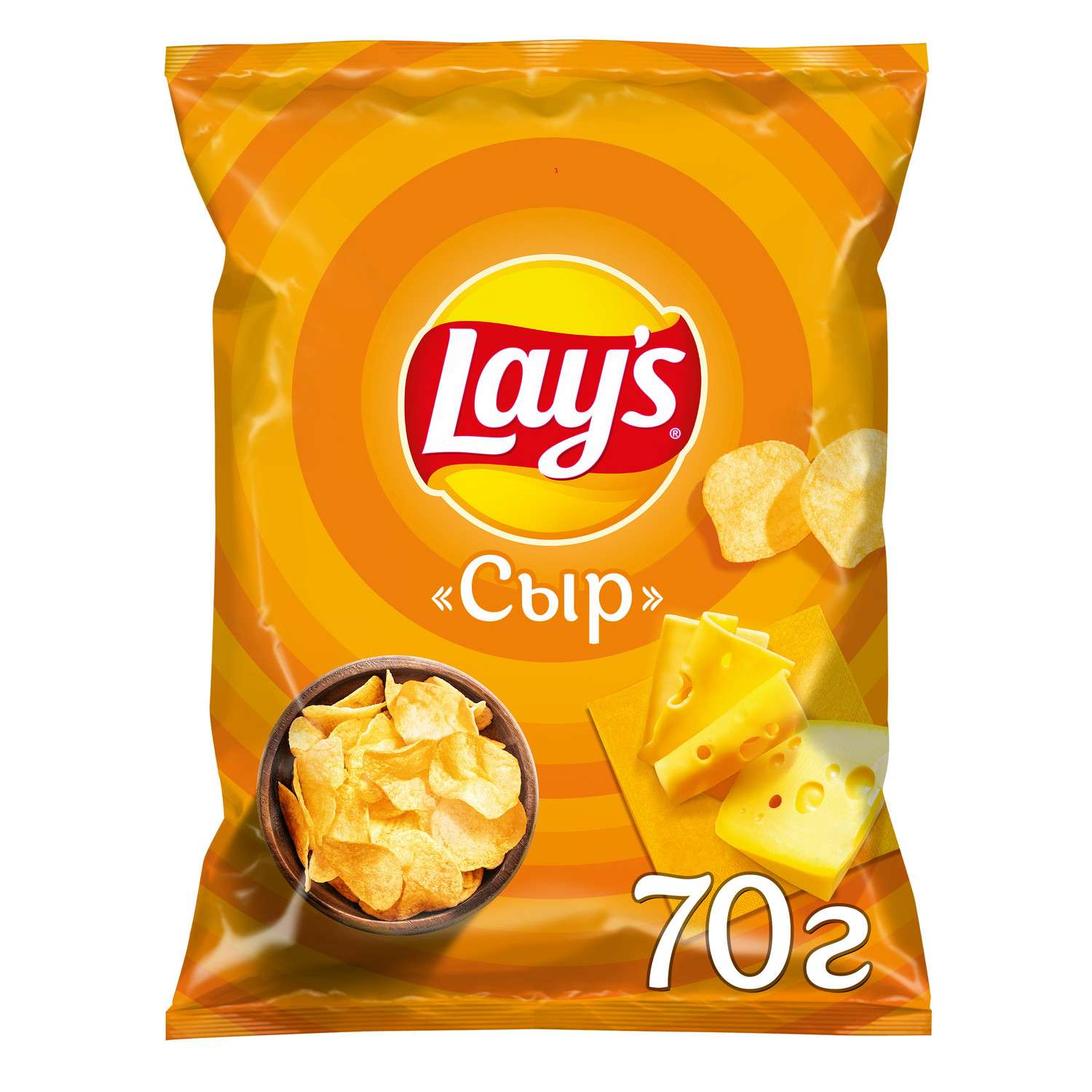 Чипсы Lays из натурального картофеля со вкусом сыра 70г - фото 1