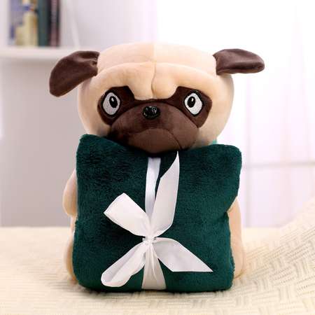 Мягкая игрушка Milo Toys с пледом «Мопс»