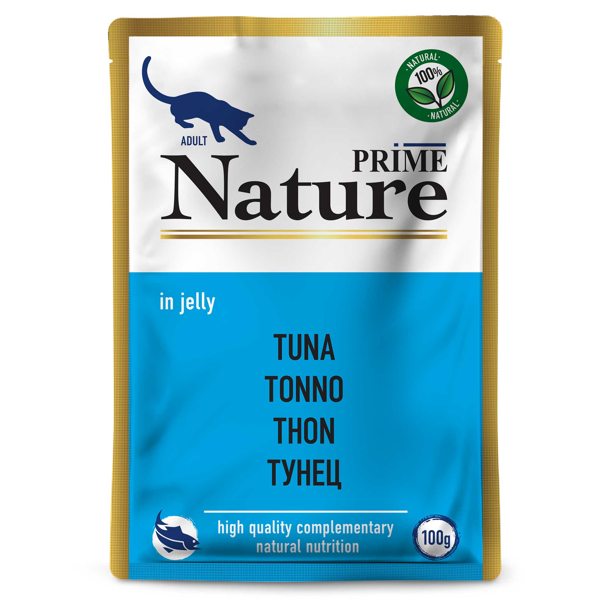 Корм для кошек Prime Nature 100г тунец в желе пауч - фото 1