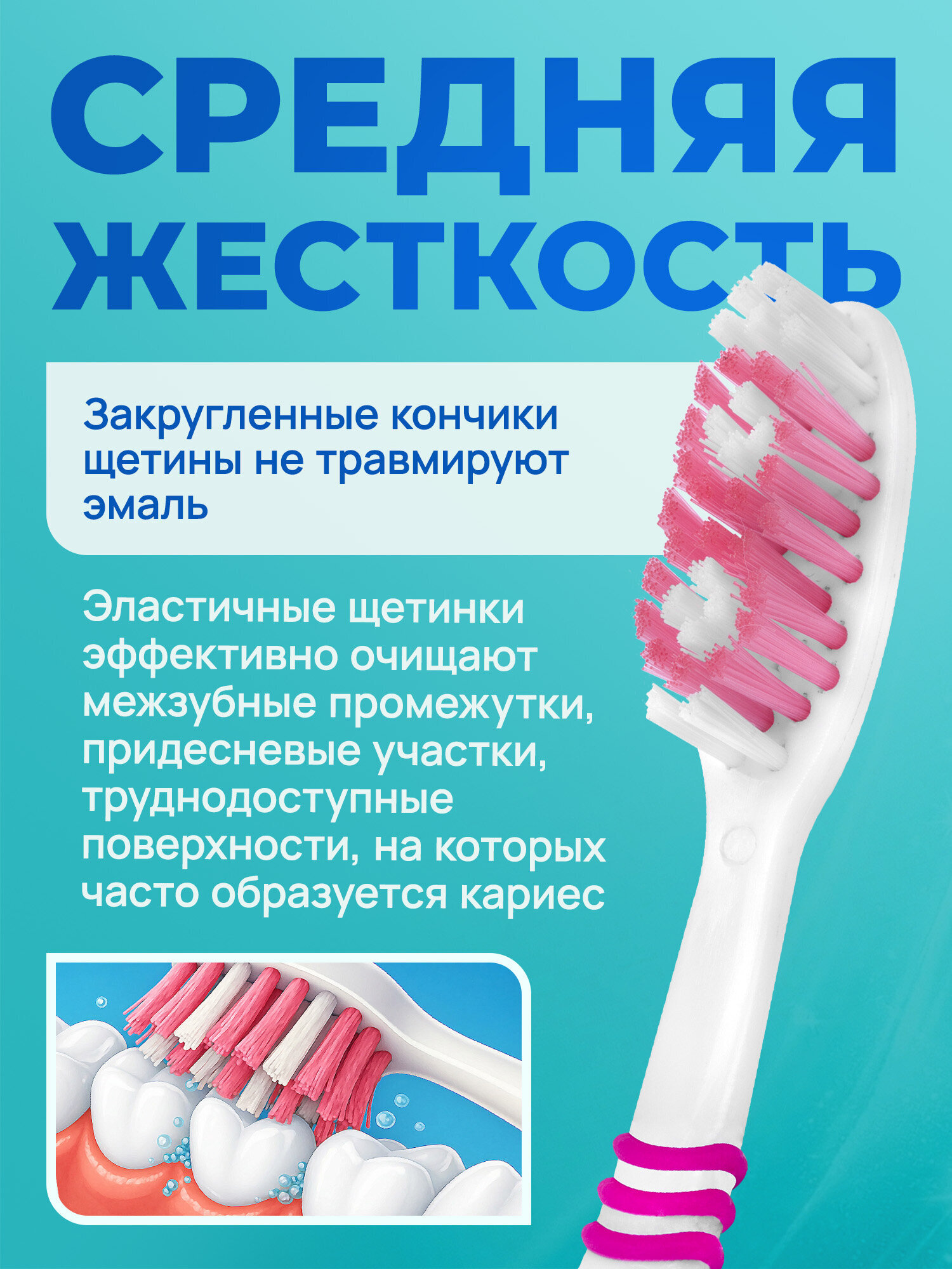 Зубная щетка классическая Лайма 12 шт. - фото 3