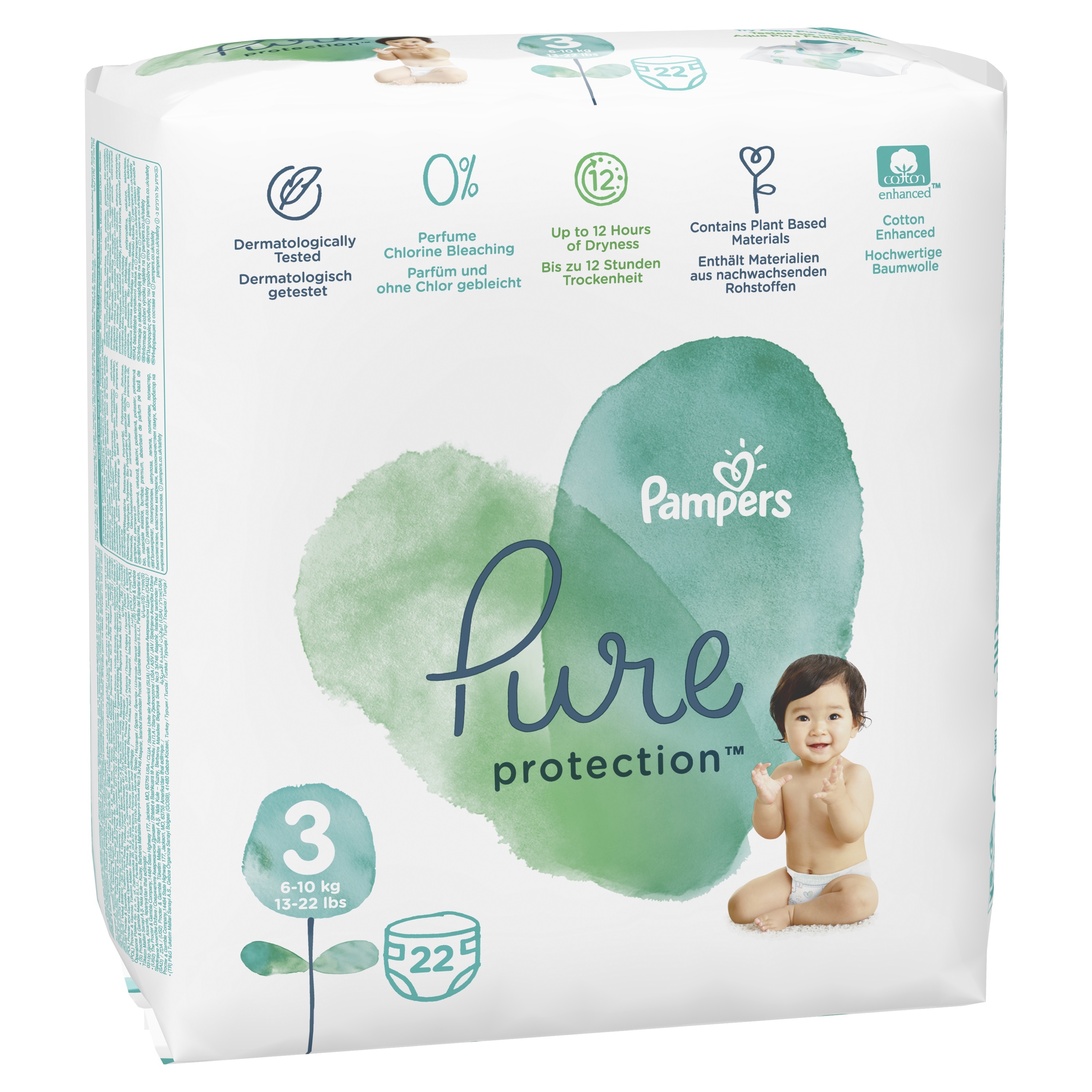Подгузники Pampers Pure Protection 3 (6-10 кг) 22 шт. - фото 2