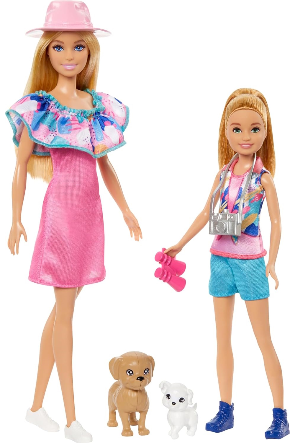 Кукла модельная Barbie Барби и Стейси с 2 собаками HRM09 - фото 1