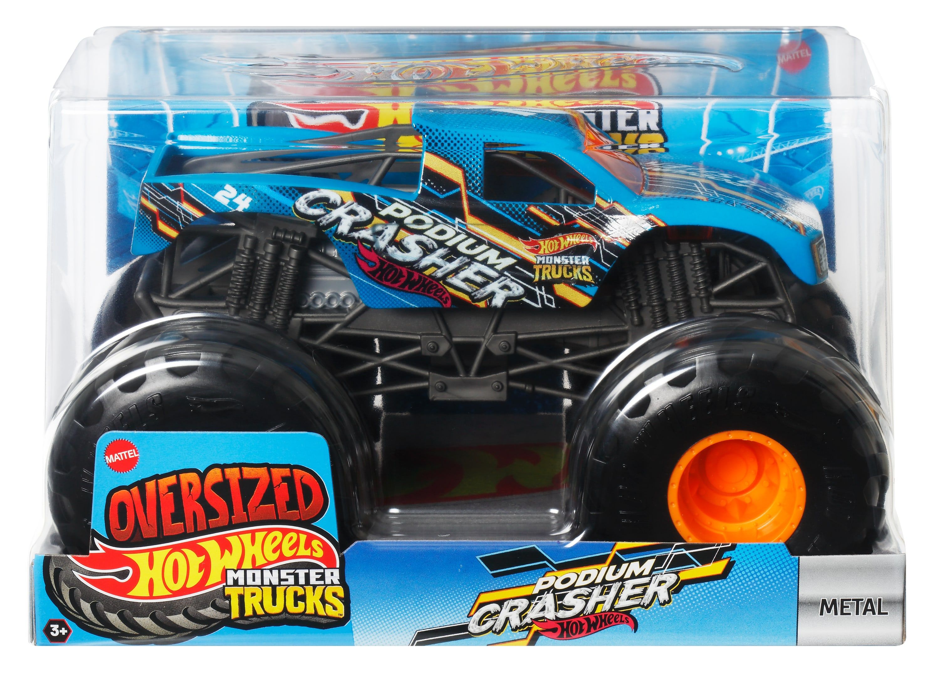 Монстр-трак Hot Wheels Monster Trucks 1:24 FYJ83/JDR15 - фото 5
