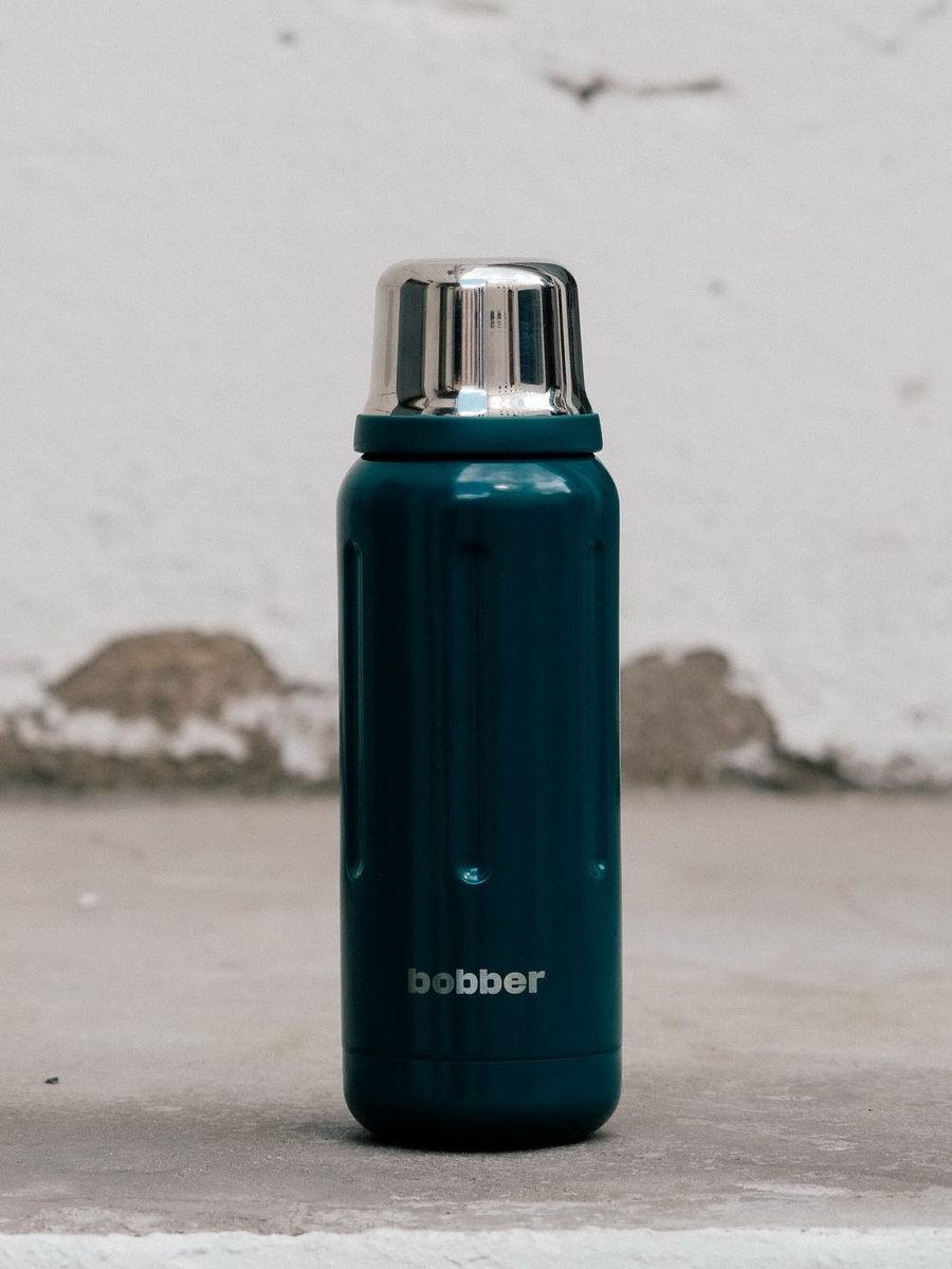 Термос для напитков 1 литр Flask Bobber темно-бирюзовый - фото 4