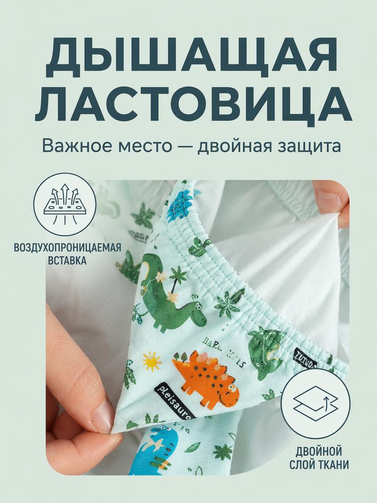 Трусы 5 шт Bambooland Pantie-dinoinbag - фото 3