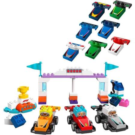 Конструктор LEGO DUPLO Гоночные автомобили Формулы блочный