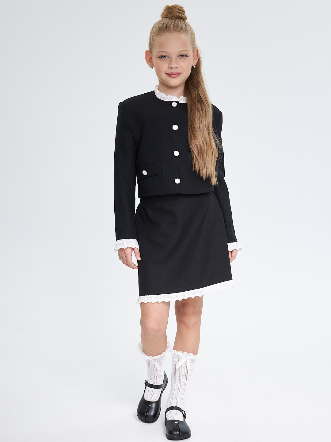 Жакет и юбка Crimea Baby Ruffle\black - фото 12
