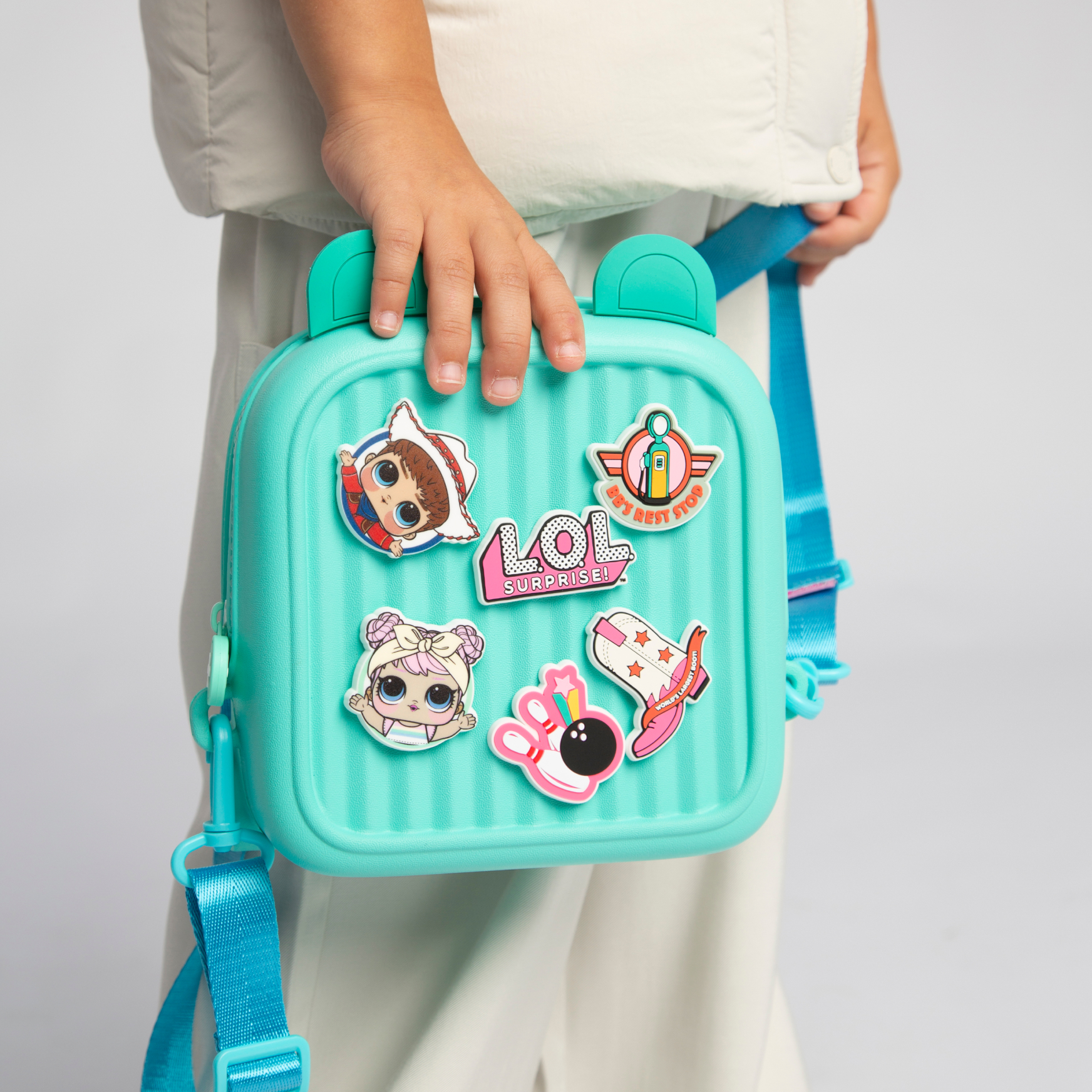 Рюкзак L.O.L. Surprise! бирюзовый с ушками + джиббитсы - фото 12