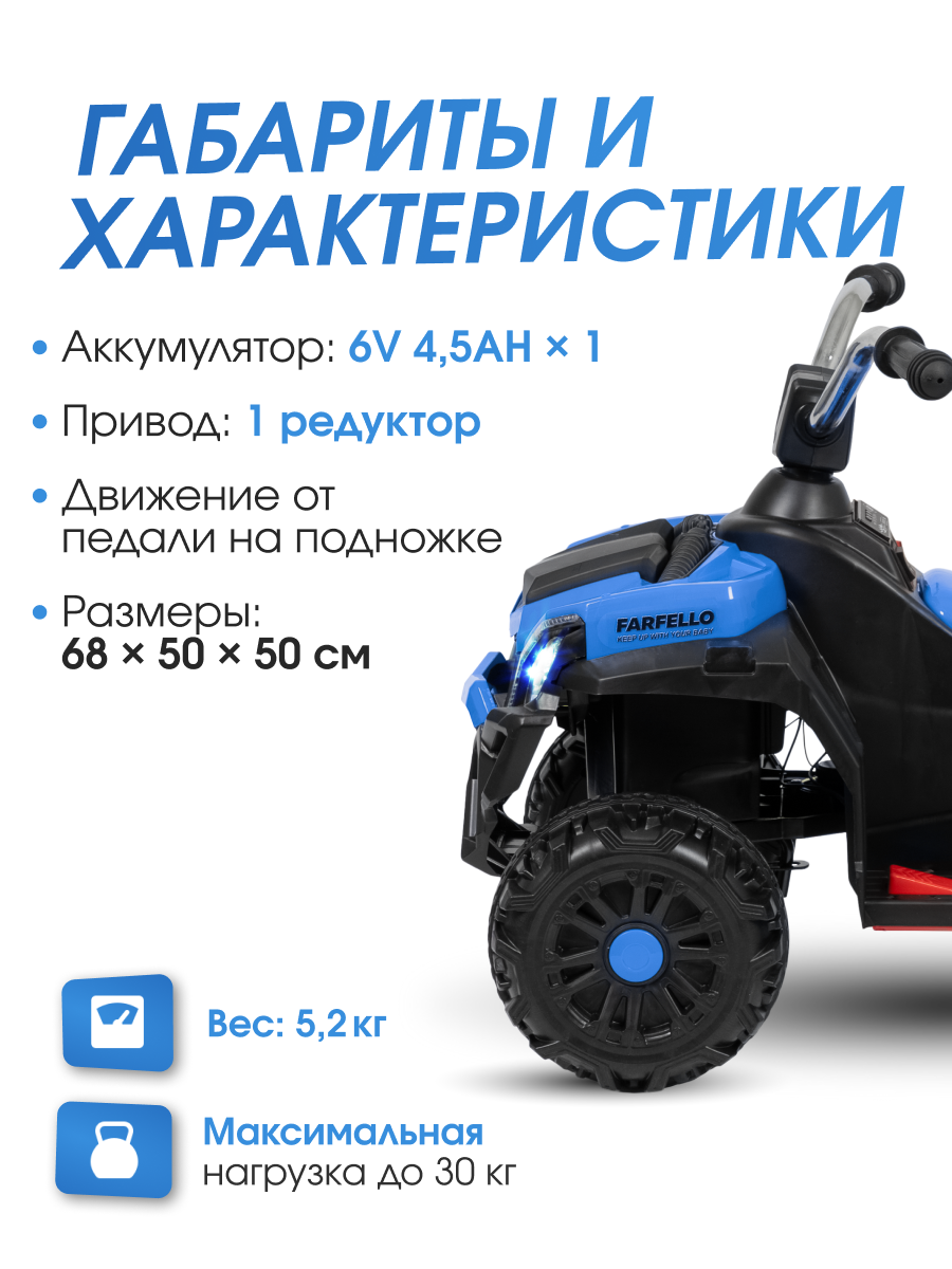 Квадроцикл Farfello TR709 - фото 4
