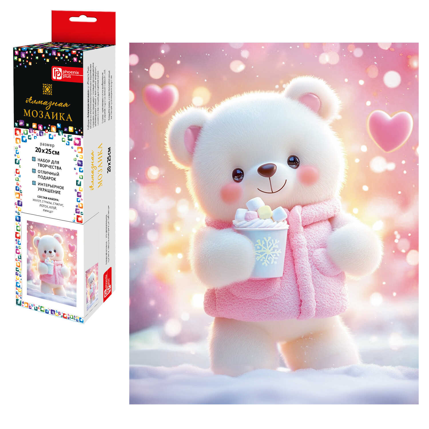 Алмазная мозаика Феникс + Мишка - фото 1