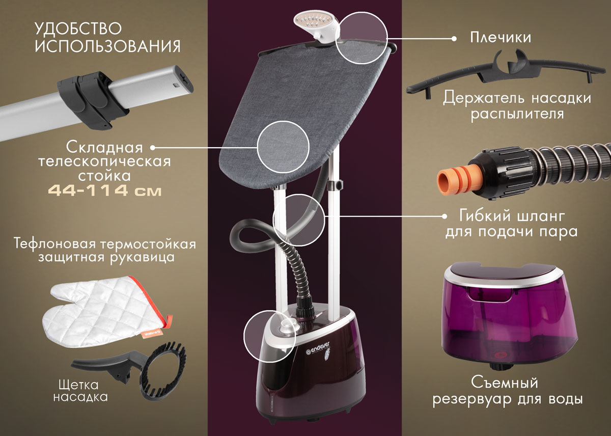 Универсальный отпариватель ENDEVER ODYSSEY Q-7 - фото 3