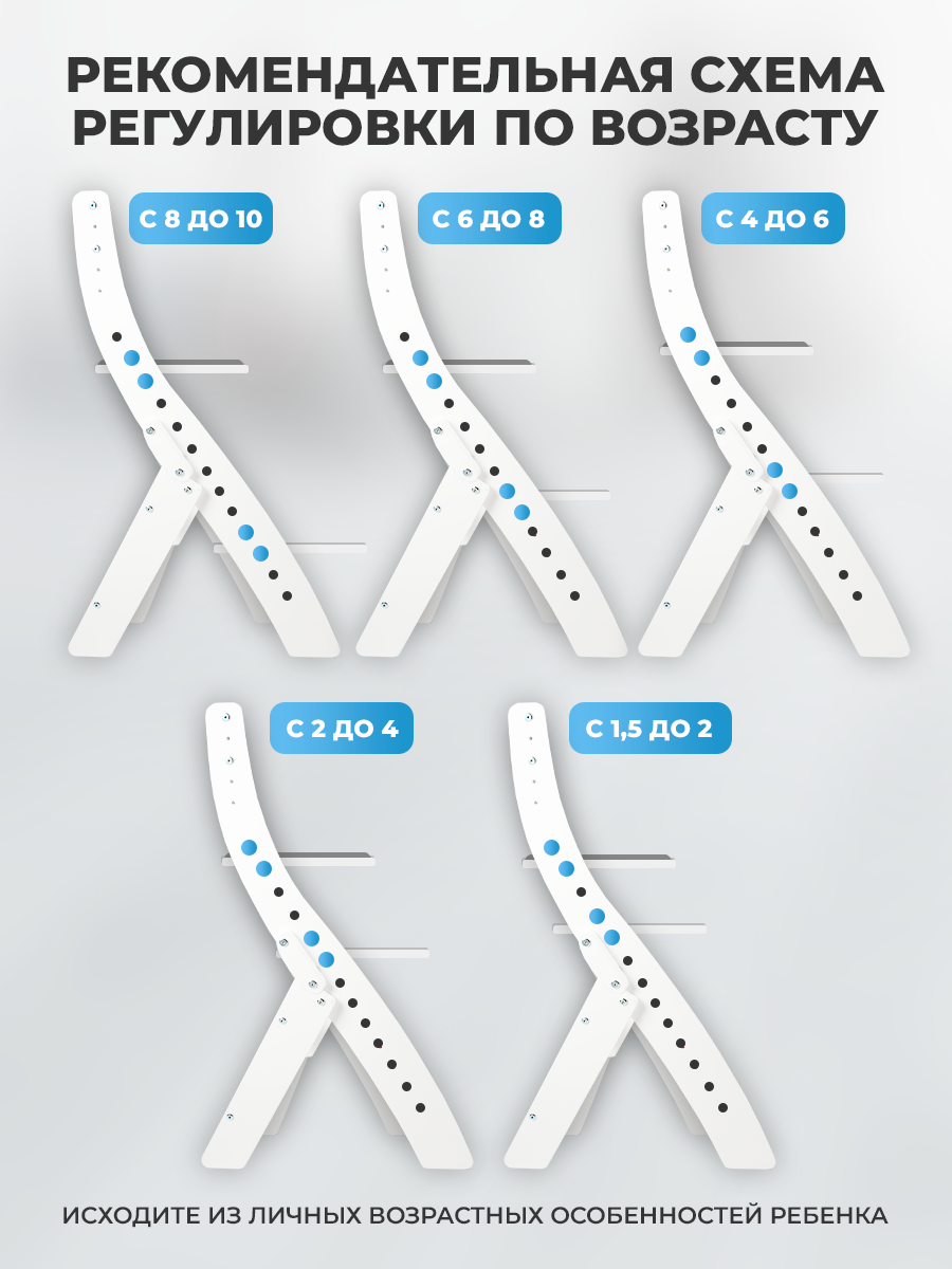 Стульчик для кормления Klikkin складной белый - фото 8