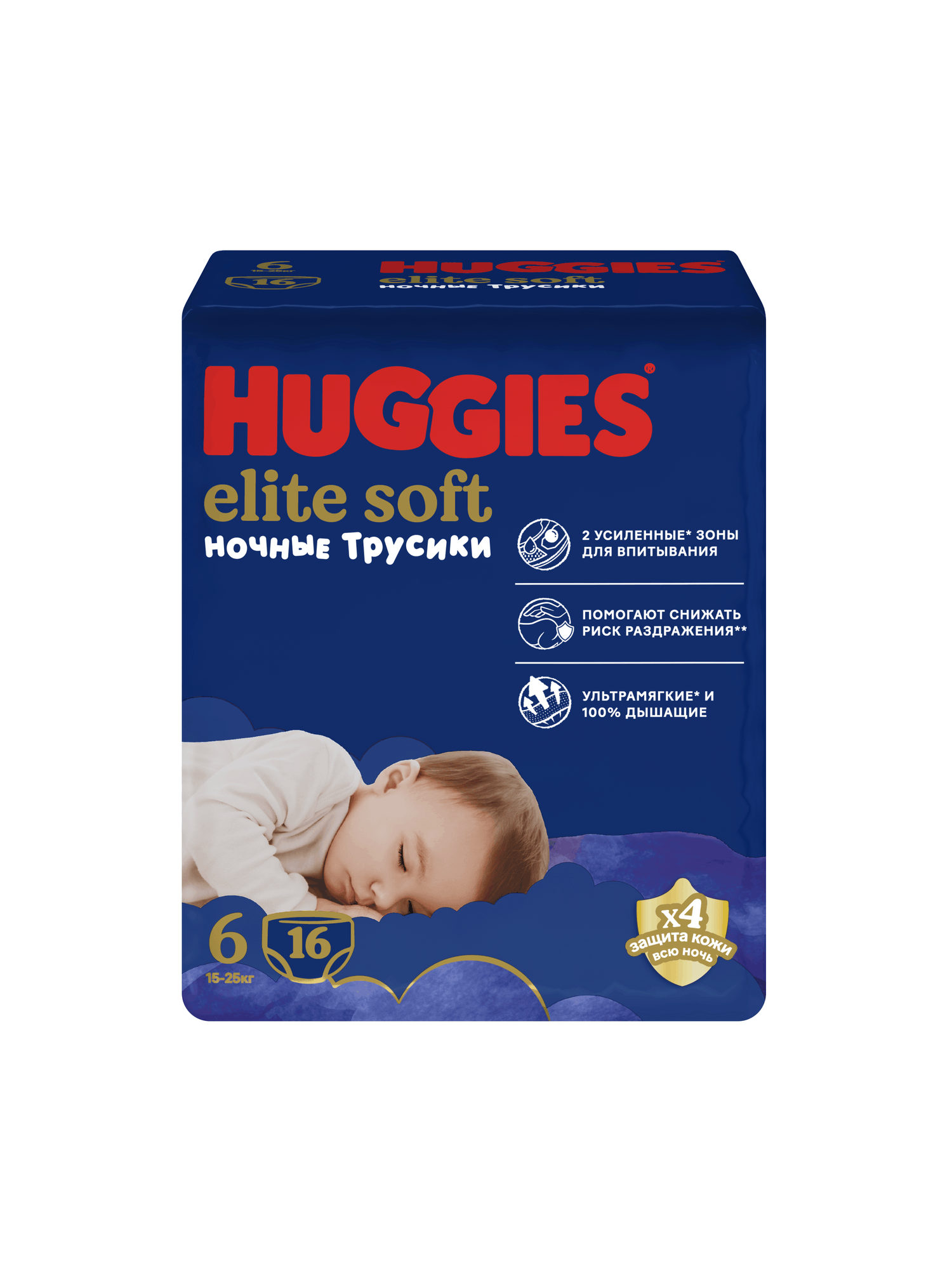 Трусики Huggies Elite Soft ночные 6 (15-25 кг) 16 шт. - фото 2