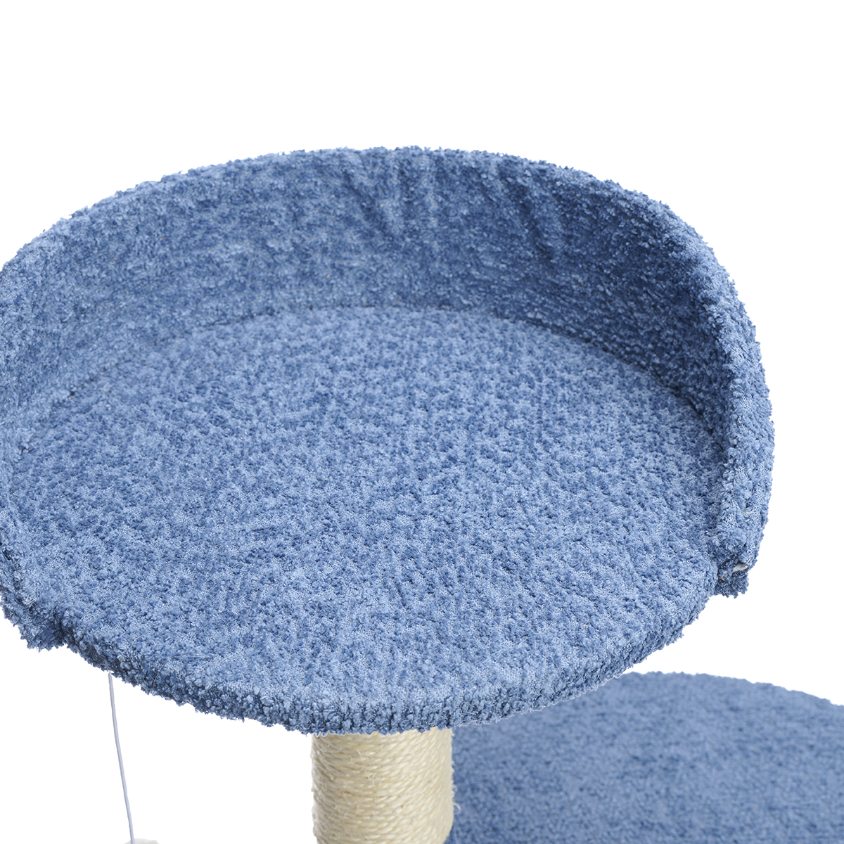 Дом-когтеточка для кошек Не один дома Boucle синий 45*45*112см - фото 4