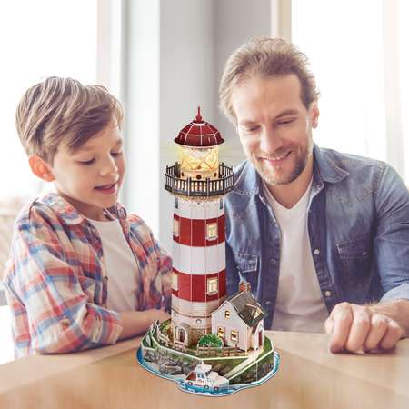 Пазл CubicFun Маяк с LED-подсветкой 72 дет 3D