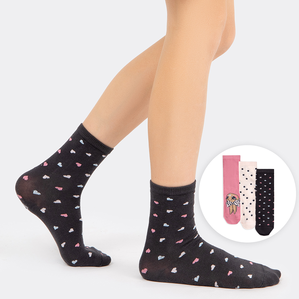 Носки 3 пары Mark Formelle (Марк Формэль) 430A-2222/зефирный/графитовый/пурпурный - фото 1