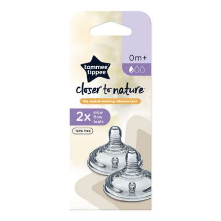 Соска Tommee tippee силикон (медленный поток) 2 шт.