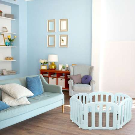 Детский манеж Ifam First Baby Room белый - голубой