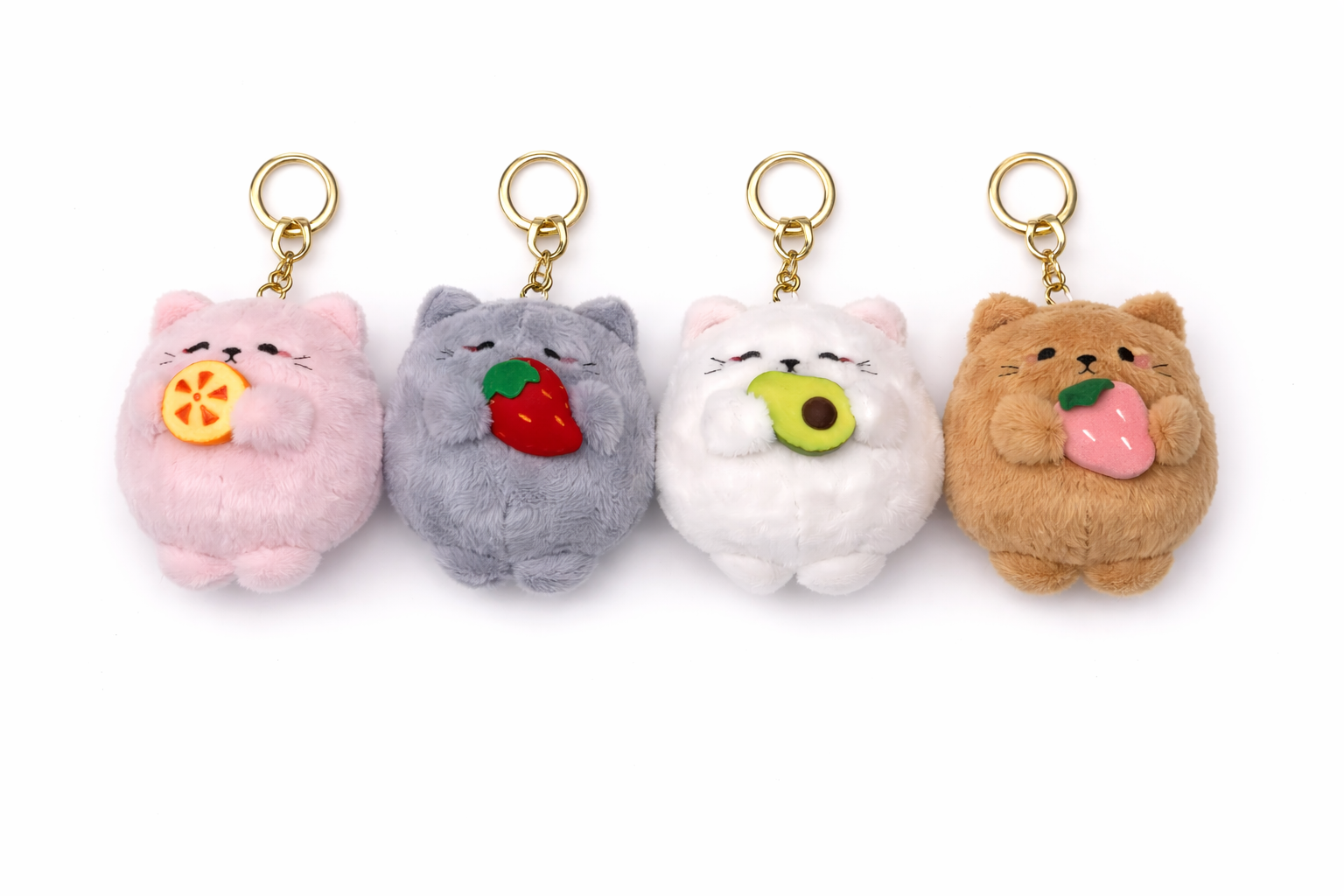 Брелок Мастер Котик с фруктом в ассортименте - фото 1