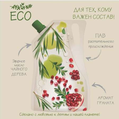Средство для мытья пола в детских комнатах Солнце и луна Eco запасной блок 1л