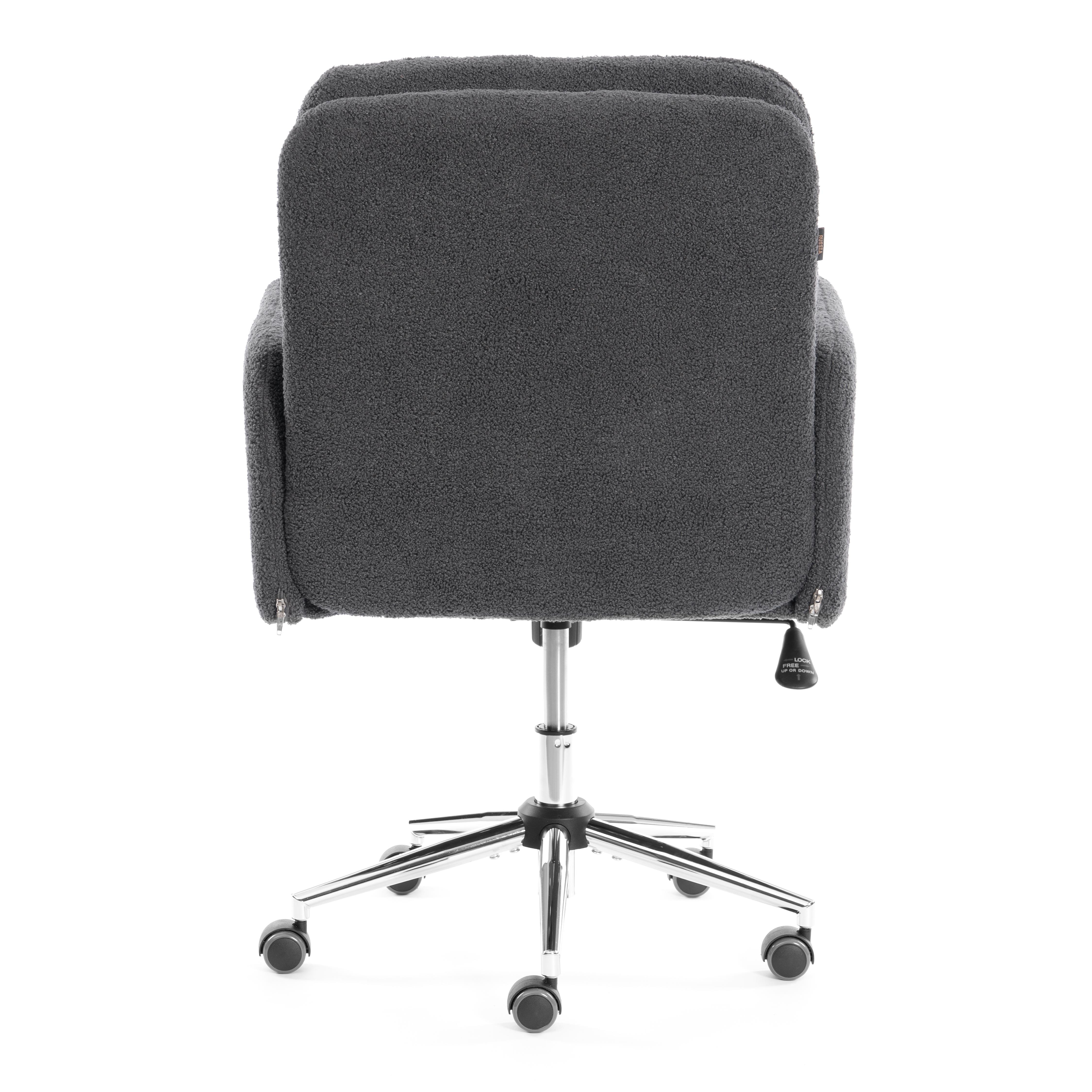 Компьютерное кресло TETCHAIR Dover хром, букле, серый - фото 5